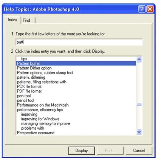 Obr. Samodoplnenie ako desktopová aplikácia v Adobe Photoshop 4.0