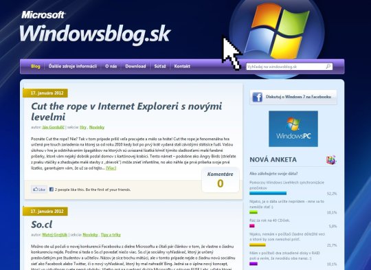 Obr. Firemný blog spoločnosti Microsoft prináša aktuálne informácie a rady na prácu s firemným softvérom