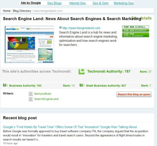 Obr. V oblasti SEO a marketingu sa považuje za najvýznamnejší a najrelevantnejší blog Search Engine Land