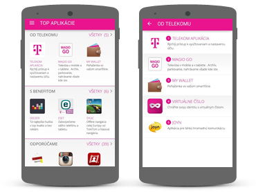 Slovak Telekom, a.s. - TOP Aplikácie